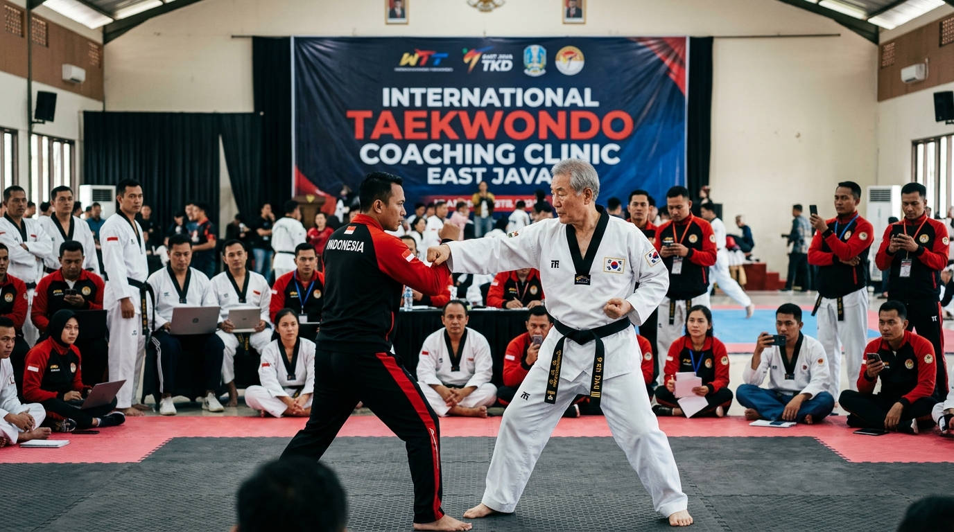 International Taekwondo Coaching Clinic 2026 bersama Grandmaster Kim Min-soo (Kukkiwon Seoul, Korea)